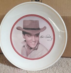 Elvis Presley Collectors 60s Decorative Plate with Cowboy Portrait
